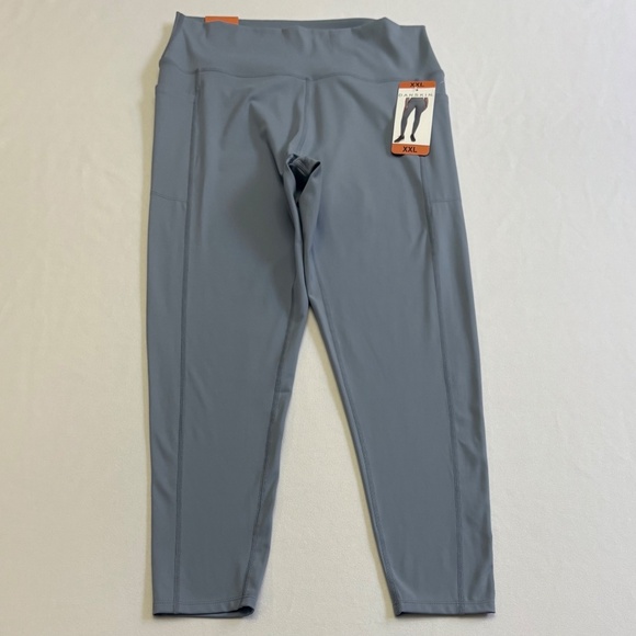 Danskin Women's Lightweight Tights Leggings, Pockets, Blue, XXL NWT - Picture 7 of 16